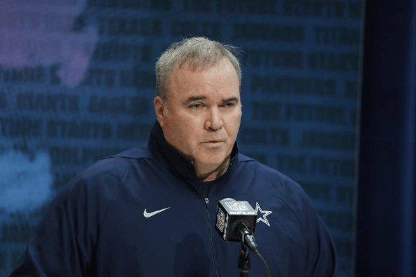 Feb 26, 2020; Indianapolis, Indiana, USA; Dallas Cowboys coach Mike McCarthy speaks to the media during the 2020 NFL Combine at the Indiana Convention Center.