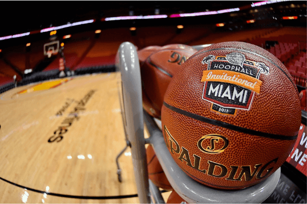 Nov 28, 2017; Miami, FL, USA; A general view prior to the games of the Hoophall Miami Showcase at at AmericanAirlines Arena. Mandatory Credit: Jasen Vinlove-USA TODAY Sports