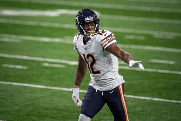 DETROIT, MI - SEPTEMBER 13: Allen Robinson #12 of the Chicago Bears looks on during the second quarter against the Detroit Lions at Ford Field on September 13, 2020 in Detroit, Michigan
