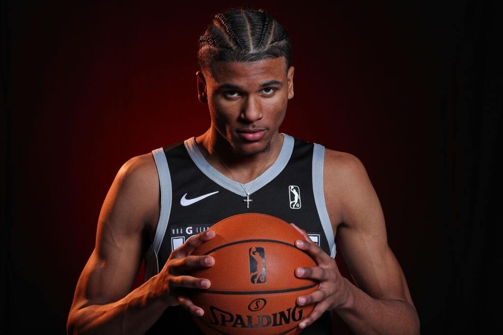 ORLANDO, FL - FEBRUARY 4: Jalen Green #4 of Team Ignite poses for a portrait during NBA G League Content Day on February 4, 2021 at Northwest Pavilion in Orlando, Florida. NOTE TO USER: User expressly acknowledges and agrees that, by downloading and/or using this Photograph, user is consenting to the terms and conditions of the Getty Images License Agreement. Mandatory Copyright Notice: Copyright 2021 NBAE (Photo by Chris Marion/NBAE via Getty Images)