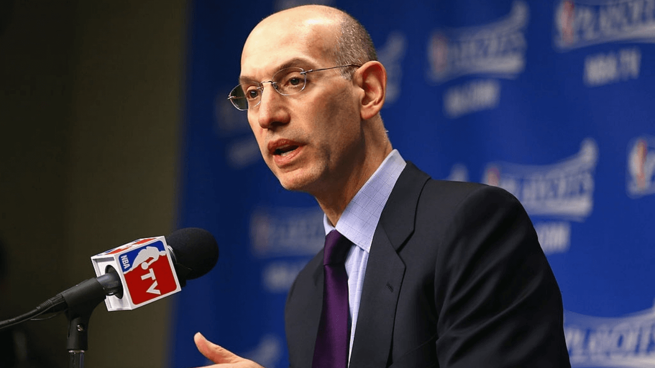 MEMPHIS, TN - APRIL 26: Adam Silver the NBA Commissioner talks to the media before the start of the Oklahoma City Thunder game against the Memphis Grizzlies in Game 4 of the Western Conference Quarterfinals during the 2014 NBA Playoffs at FedExForum on April 26, 2014 in Memphis, Tennessee. NOTE TO USER: User expressly acknowledges and agrees that, by downloading and or using this photograph, User is consenting to the terms and conditions of the Getty Images License Agreement. (Photo by Andy Lyons/Getty Images)