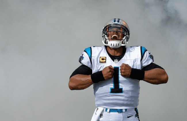 CHARLOTTE, NC - SEPTEMBER 09:  Cam Newton #1 of the Carolina Panthers takes the field against the Dallas Cowboys at Bank of America Stadium on September 9, 2018 in Charlotte, North Carolina.  (Photo by Grant Halverson/Getty Images)