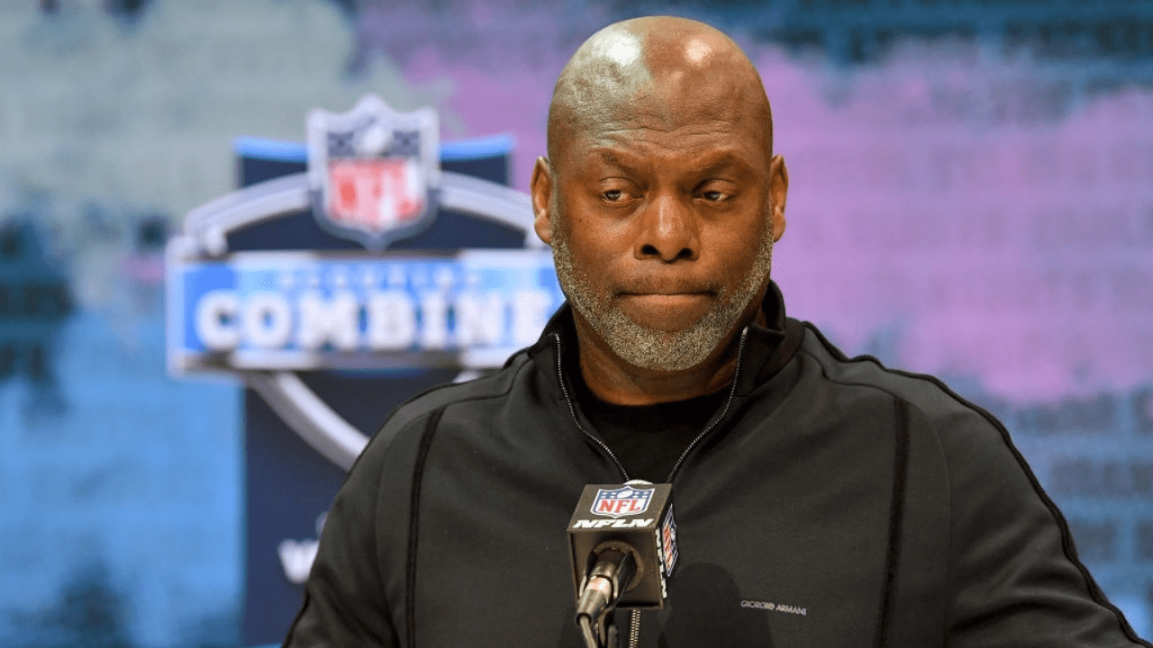 INDIANAPOLIS, INDIANA - FEBRUARY 25: Head coach Anthony Lynn of the Los Angeles Chargers interviews during the first day of the NFL Scouting Combine at Lucas Oil Stadium on February 25, 2020 in Indianapolis, Indiana. (Photo by Alika Jenner/Getty Images)