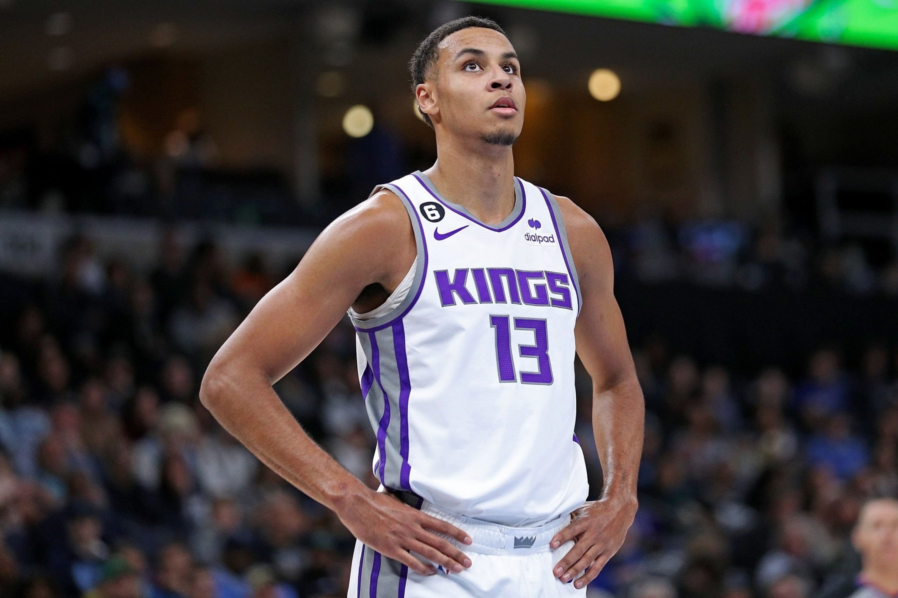 MEMPHIS, TENNESSEE - NOVEMBER 22: Keegan Murray #13 of the Sacramento Kings during the game against the Memphis Grizzlies at FedExForum on November 22, 2022 in Memphis, Tennessee.