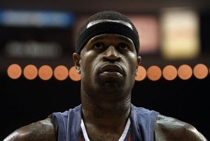 ORLANDO, FL - APRIL 21: Stephen Jackson #1 of the Charlotte Bobcats looks off after being called for a foul while taking on the Orlando Magic in Game Two of the Eastern Conference Quarterfinals during the 2010 NBA Playoffs at Amway Arena on April 21, 2010 in Orlando, Florida. The Magic defeated the Bobcats 92-77. NOTE TO USER: User expressly acknowledges and agrees that, by downloading and/or using this Photograph, user is consenting to the terms and conditions of the Getty Images License Agreement. (Photo by Doug Benc/Getty Images)
