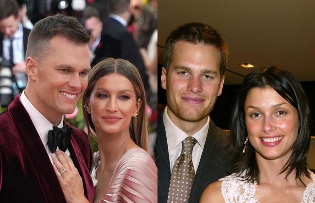 Tom Brady and Gisele Bündchen at the Met Gala on May 6, 2019 in New York City. Patrick McMullan via Getty Image Tom Brady and Bridget Moynahan. Gregory Pace/FilmMagic
