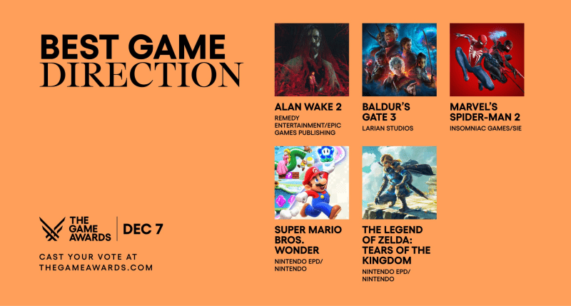 Best Game Direction Nominees (Photo from Game Awards)