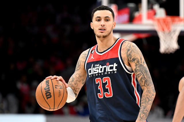 Kyle Kuzma averaged a career-high 21.1 points per game last season in Washington. (G Fiume/Getty Images)