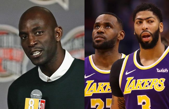 Kevin Garnett in 2020. Jonathan Daniel/Getty Images Anthony Davis has played a vital role in helping LeBron James maintain a high level of production for the Lakers this season. (Christian Petersen / Getty Images)